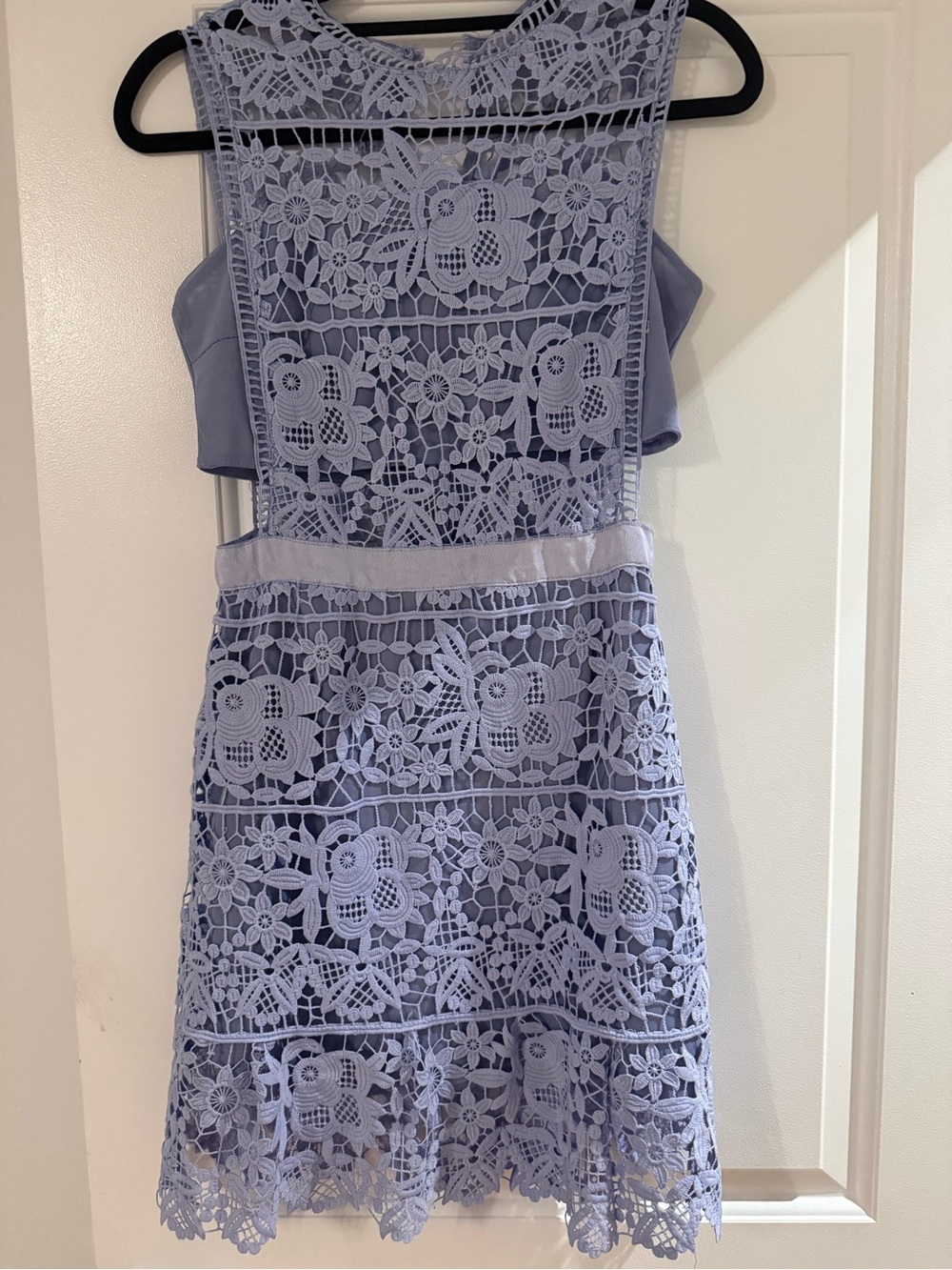 Light Lavender Lace A-Line Dress